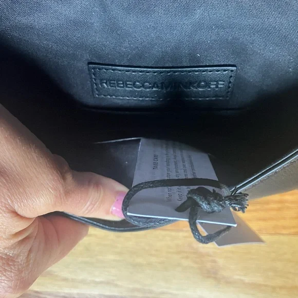 New NWT Rebecca Minkoff chevron quilted small Love crossbody black bag purse - Picture 10 of 16